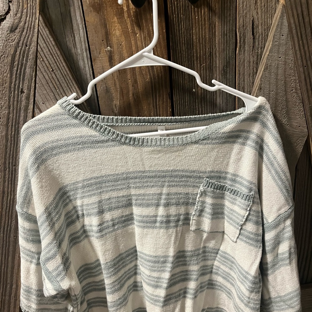 Striped Blue and White Top